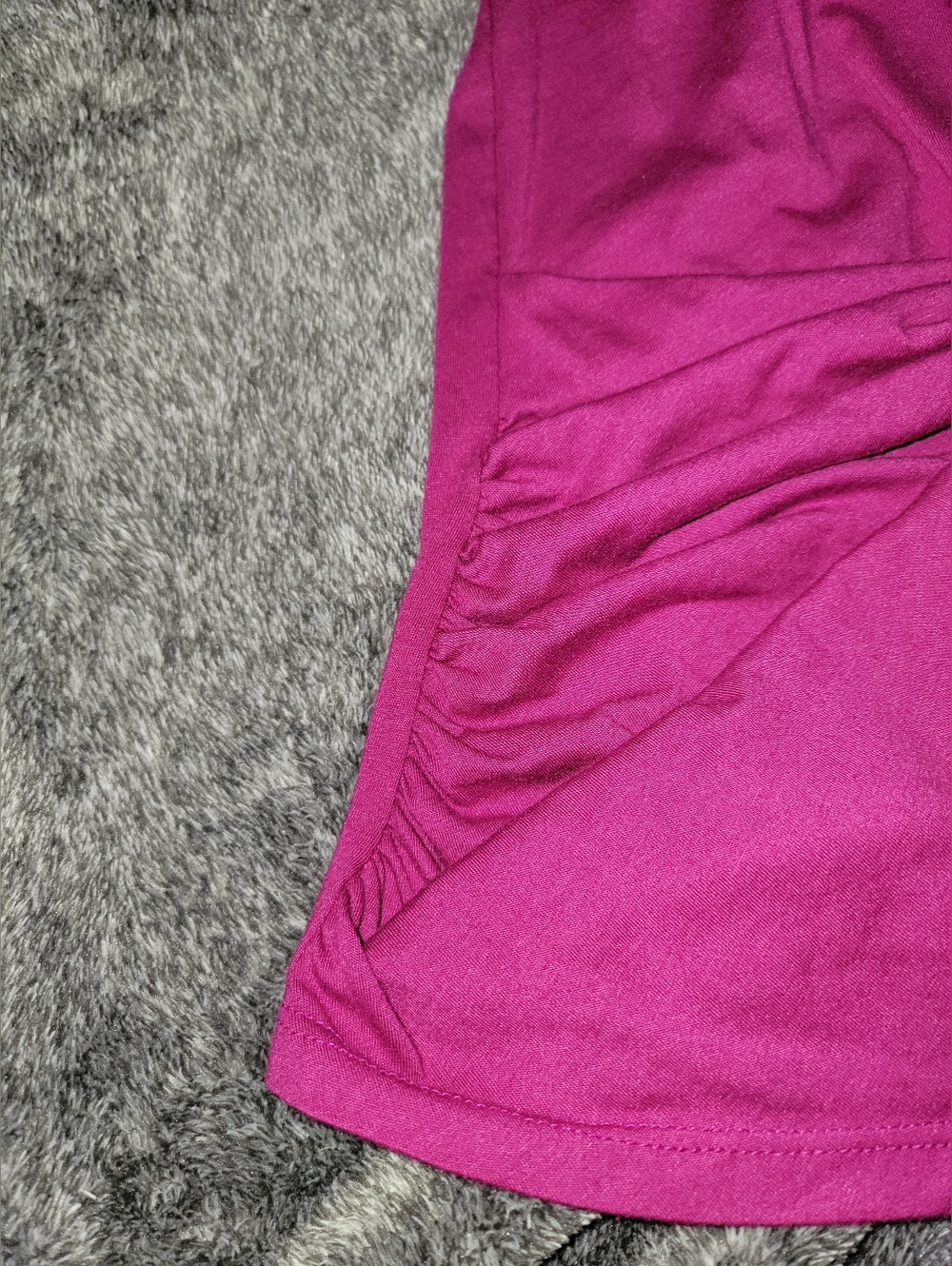 Fabletics Magenta Workout Ruched Tank Top - Picture 3 of 4